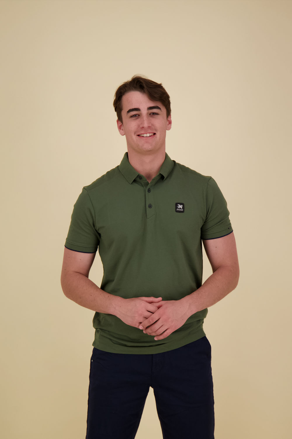 Vanguard Short sleeve polo pique gentleman' Groen