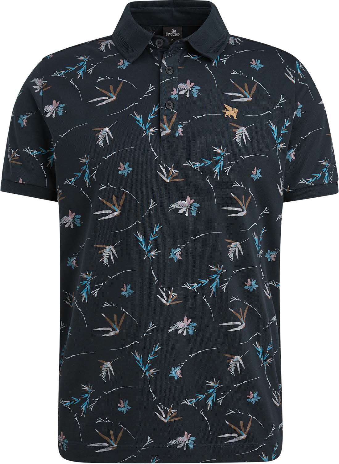 Vanguard Short sleeve polo stretch pique bl Blauw