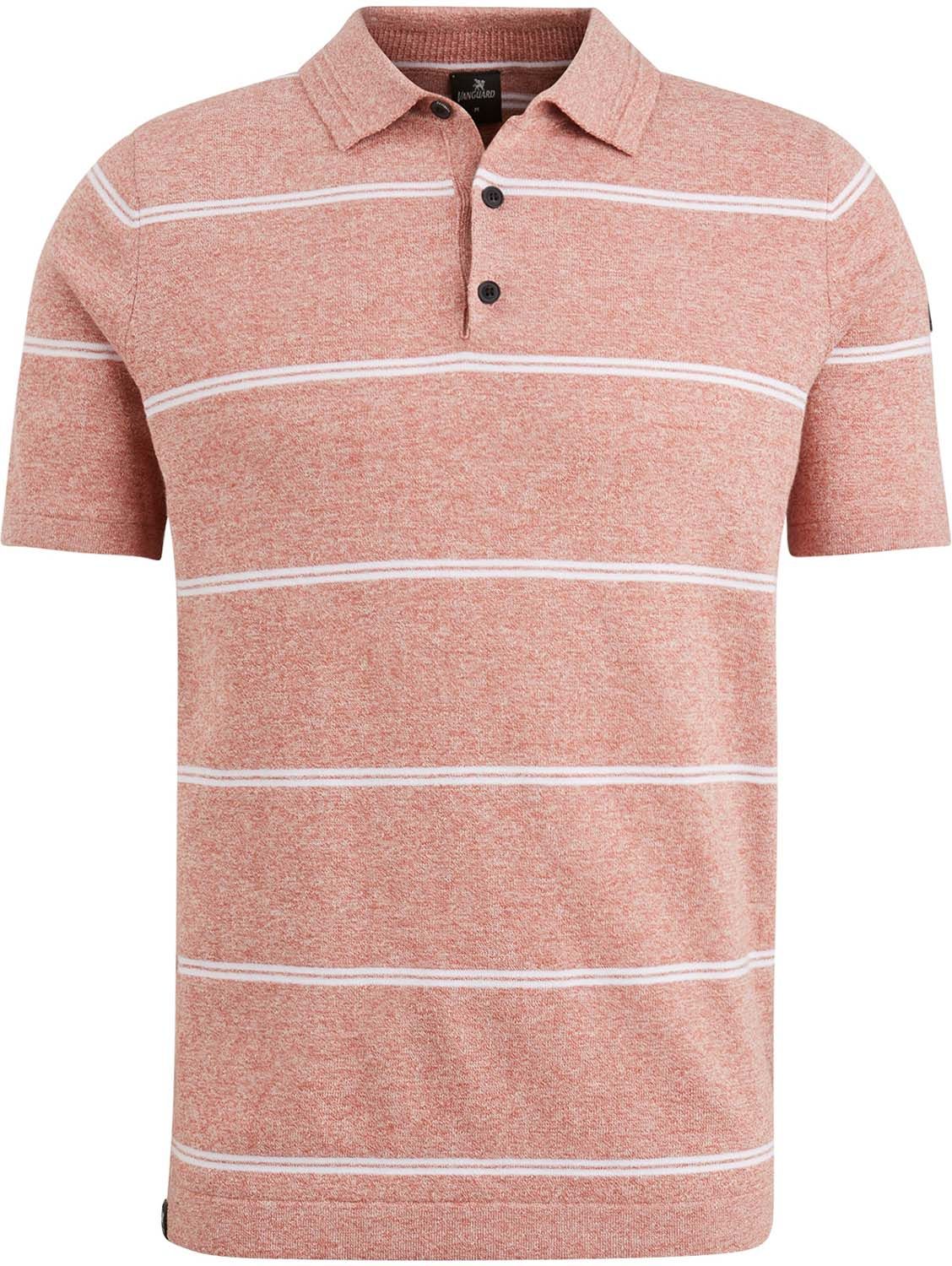 Vanguard Short sleeve polo cotton linen ble Zwart