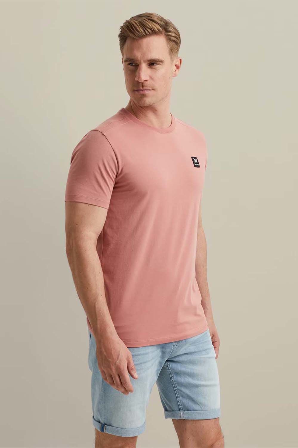 Vanguard Crewneck cotton elastane jersey Zwart