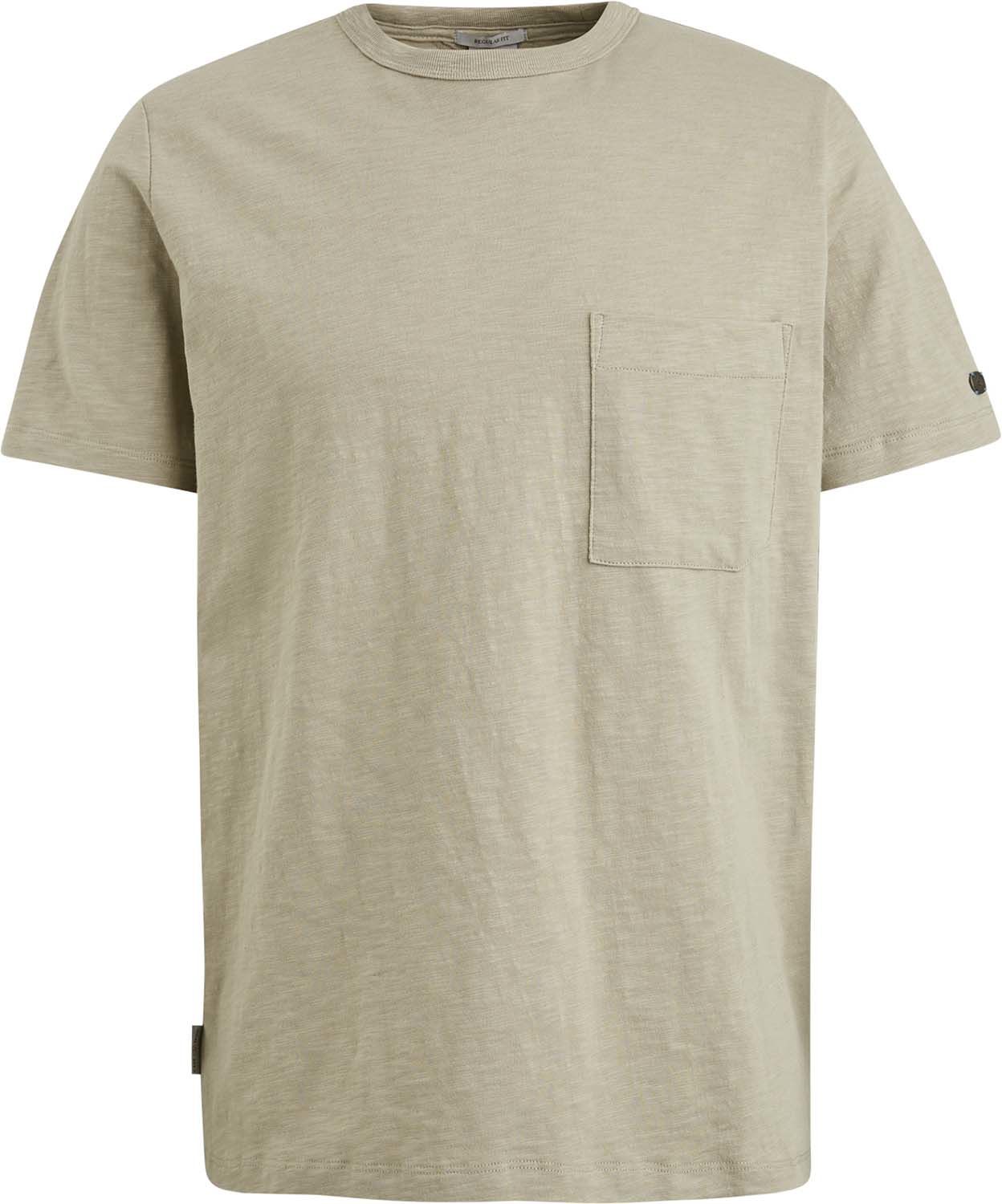 Cast Iron Short sleeve r-neck regular fit co Beige