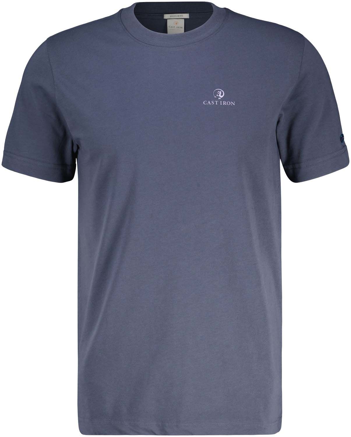 Cast Iron Short sleeve r-neck regular fit si Blauw