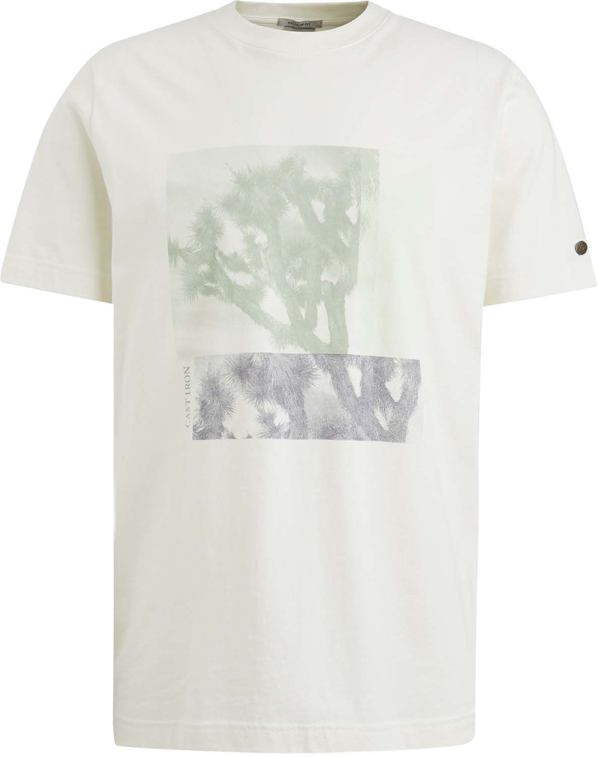 Cast Iron Short sleeve r-neck regular fit si Wit