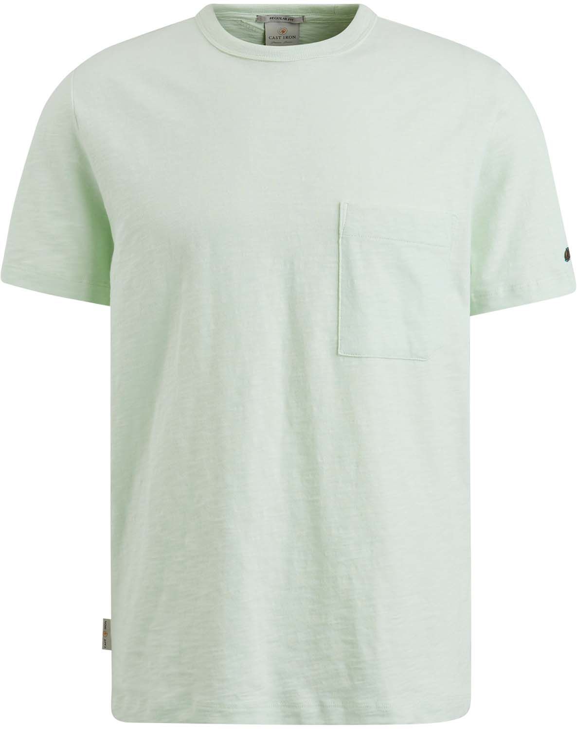 Cast Iron Short sleeve r-neck regular fit co Groen