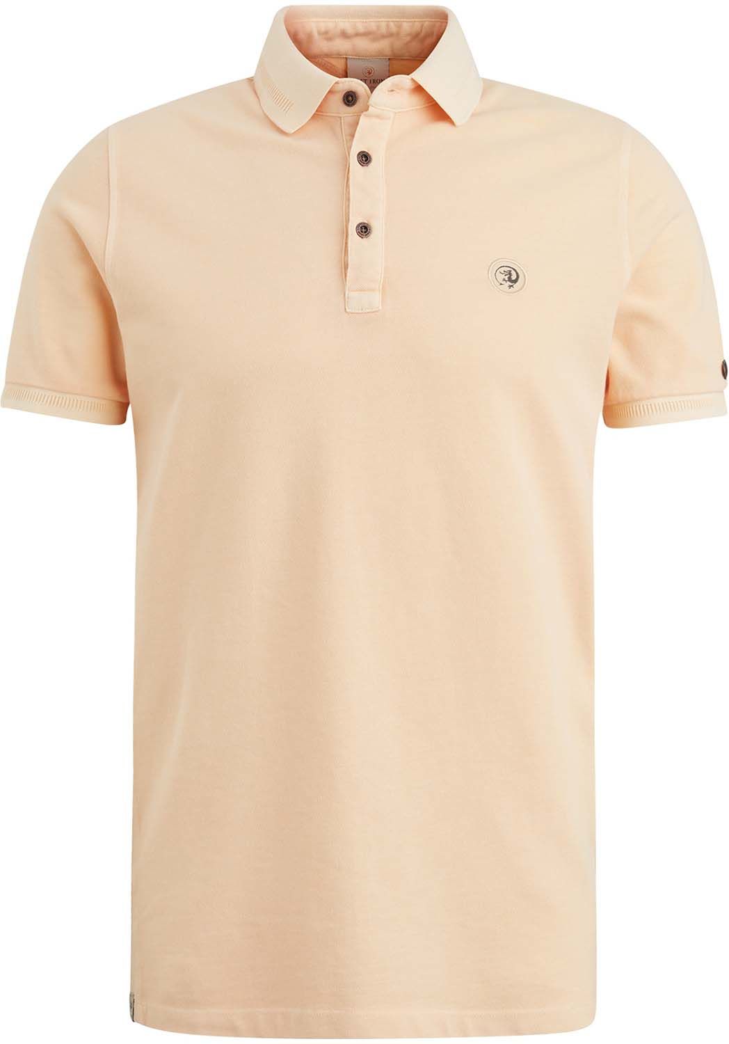 Cast Iron Short sleeve polo pique garment dy Oranje