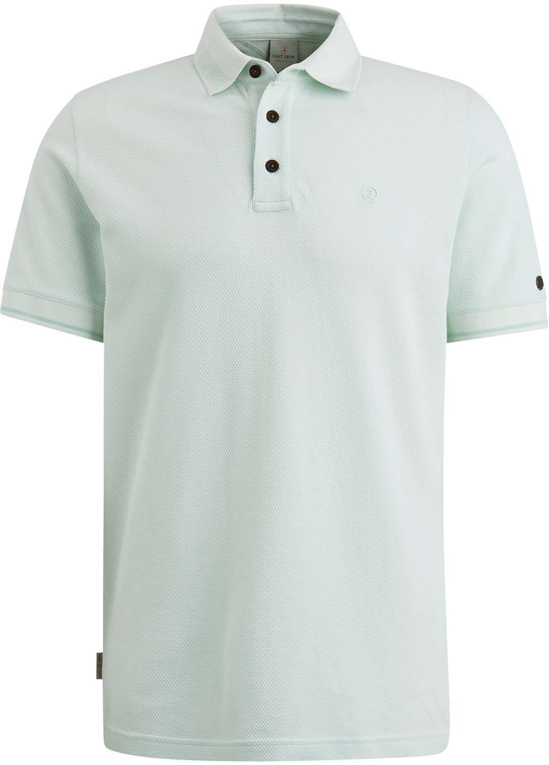 Cast Iron Short sleeve polo popcorn jersey Blauw