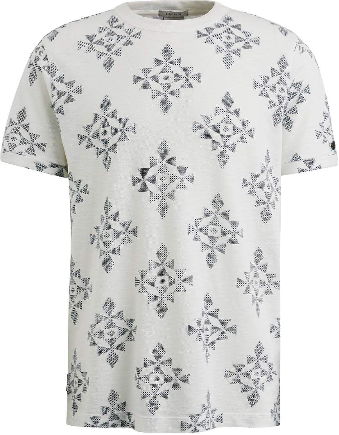Cast Iron Short sleeve r-neck regular fit co Wit