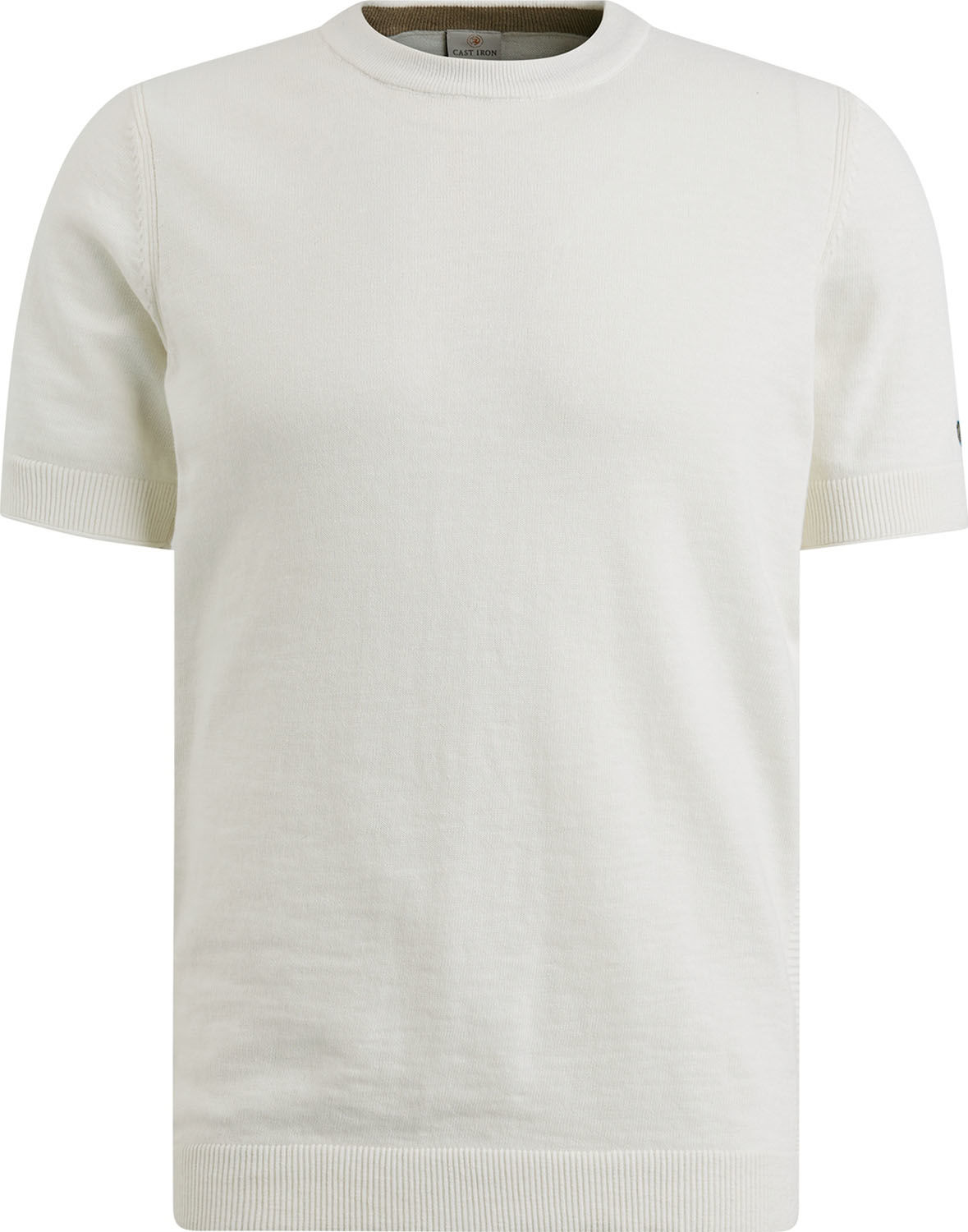 Cast Iron Crewneck cotton slub Wit