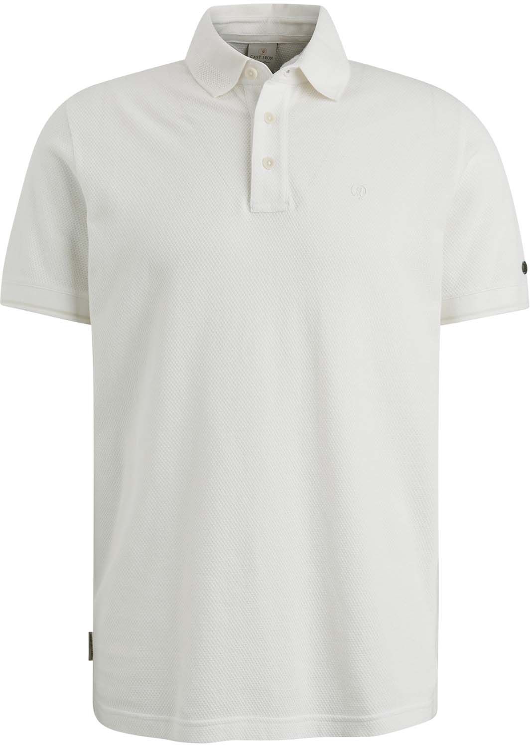 Cast Iron Short sleeve polo popcorn jersey Beige