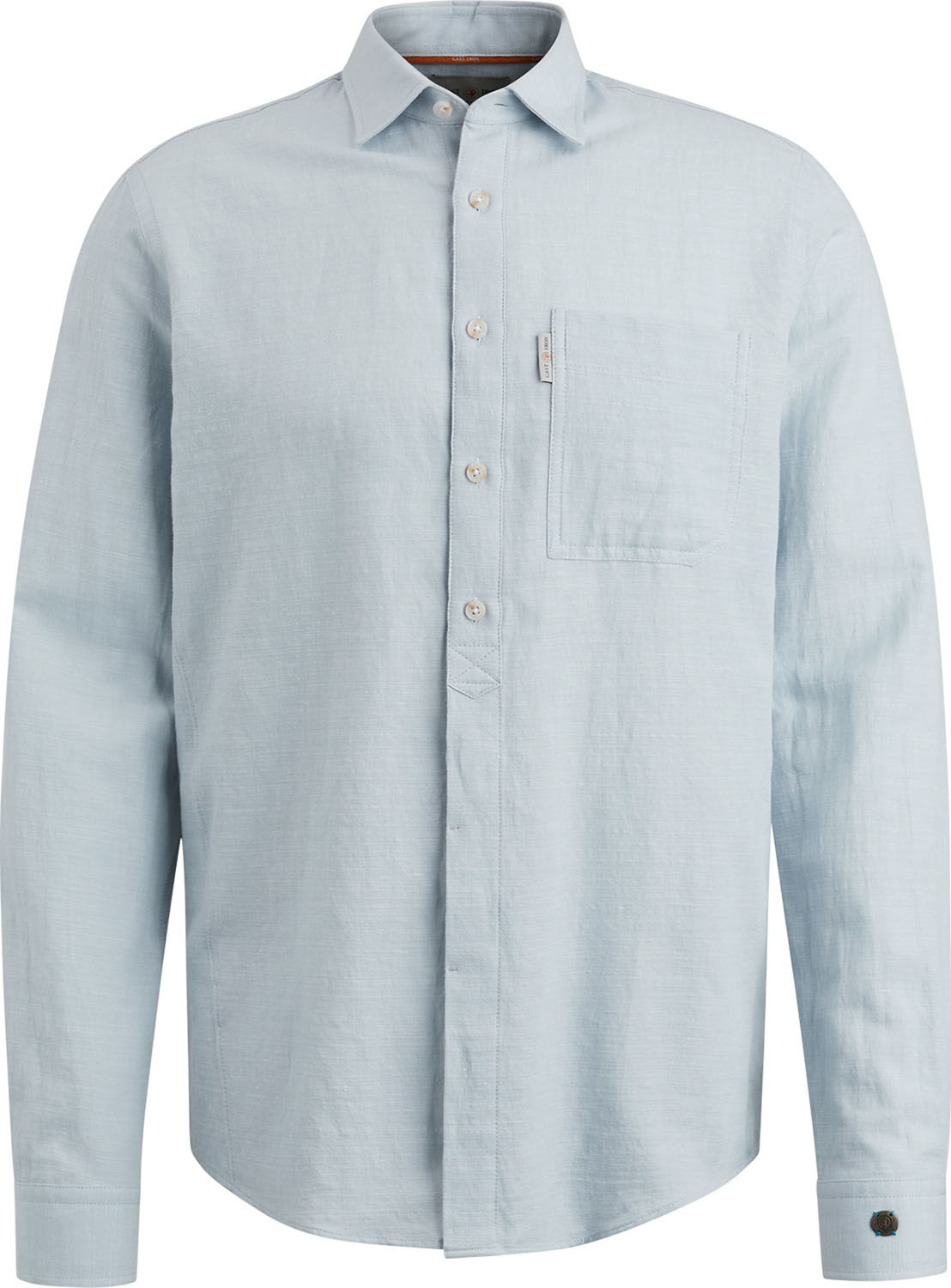 Cast Iron Long Sleeve Shirt Co Li Dobby Blauw