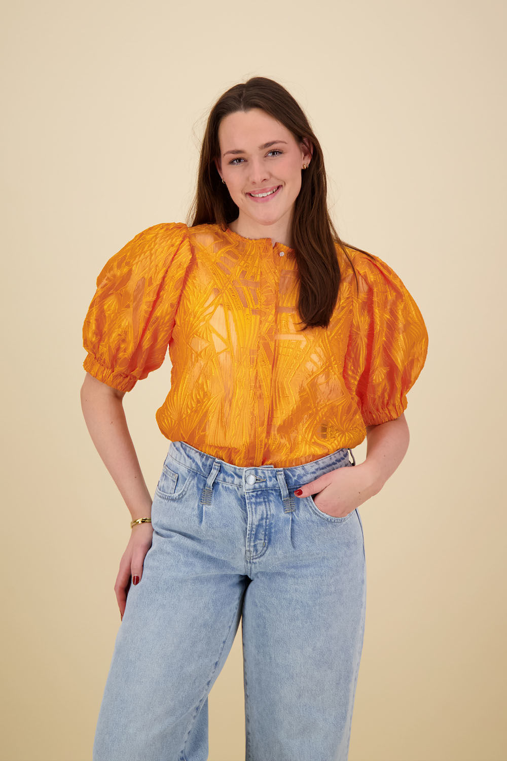 Copenhagen Muse Blouse Baloon Oranje