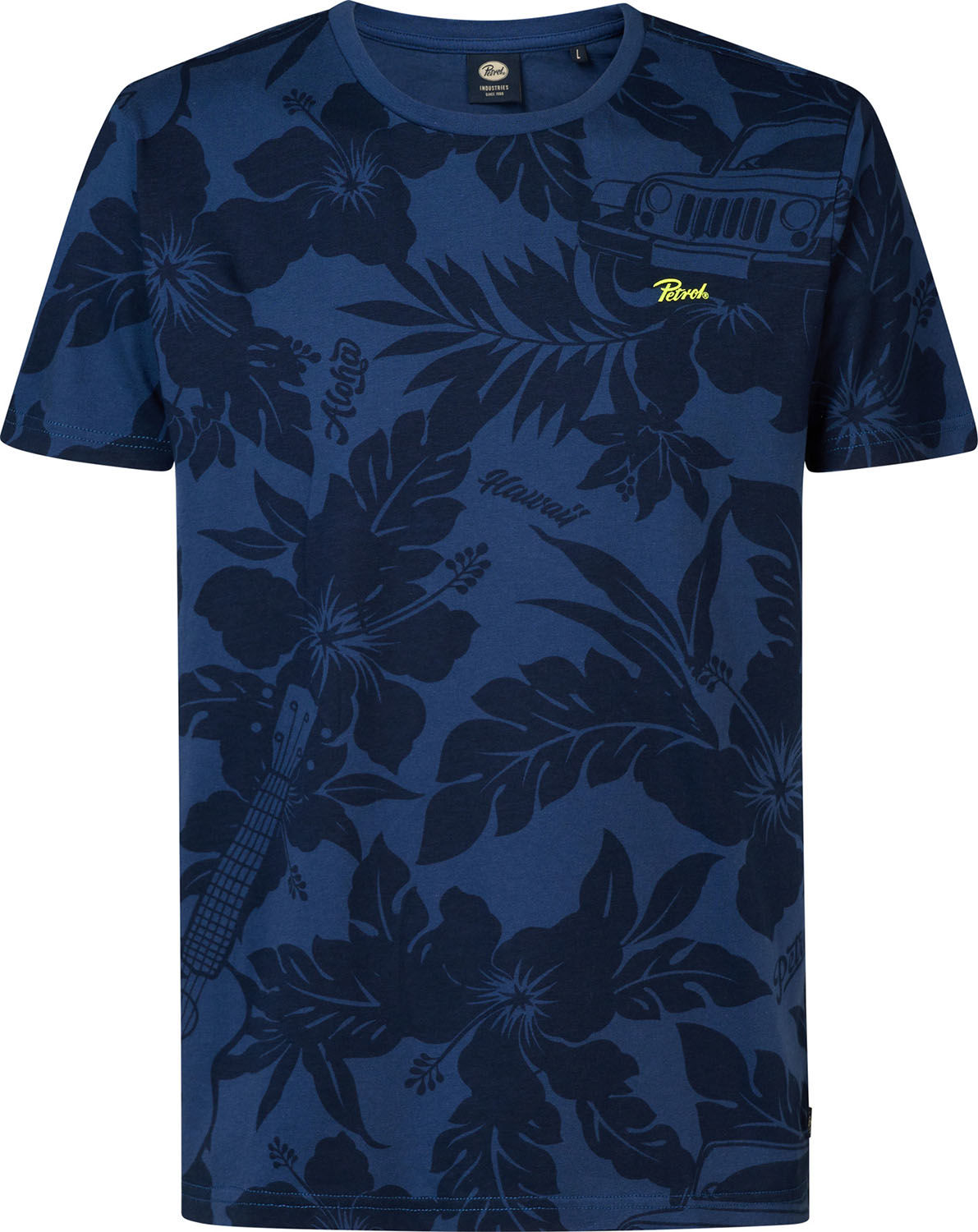 Petrol T-Shirt SS AOP Blauw