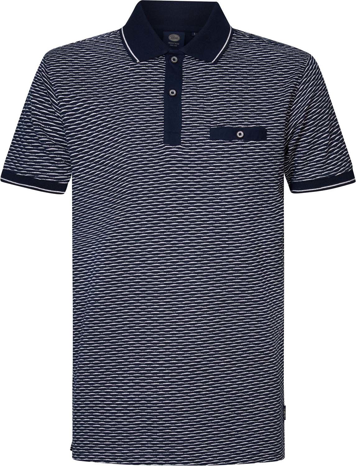 Petrol Men Polo Short Sleeve Blauw