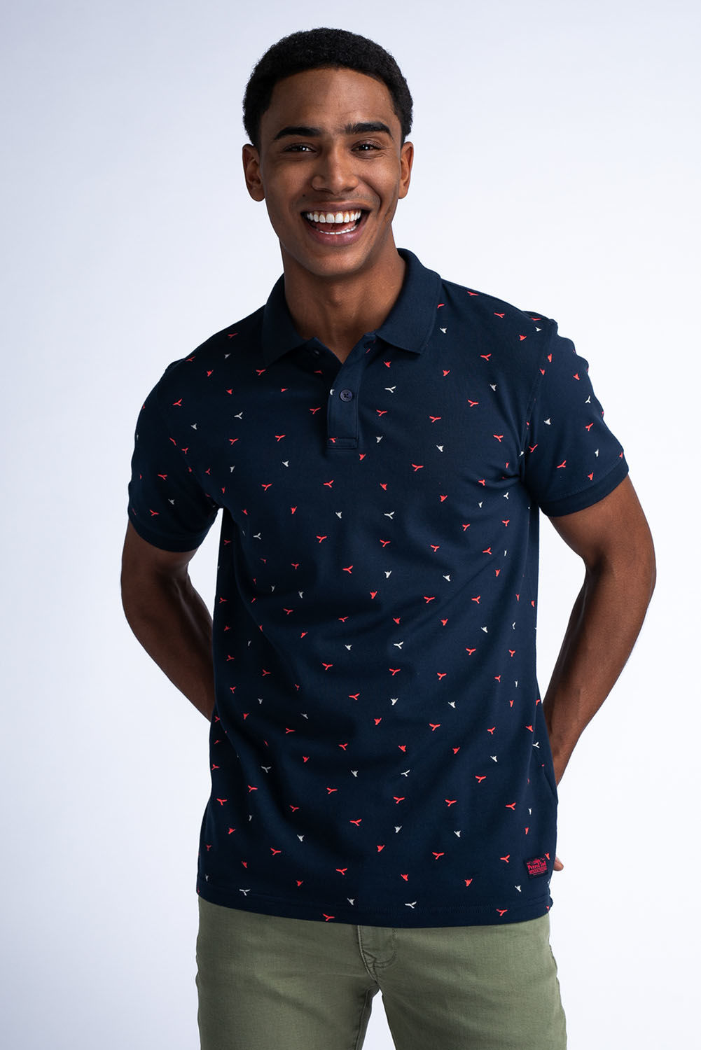 Petrol Men Polo Short Sleeve Blauw