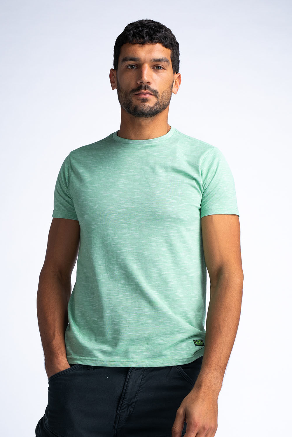 Petrol T-Shirt SS Classic Print Groen