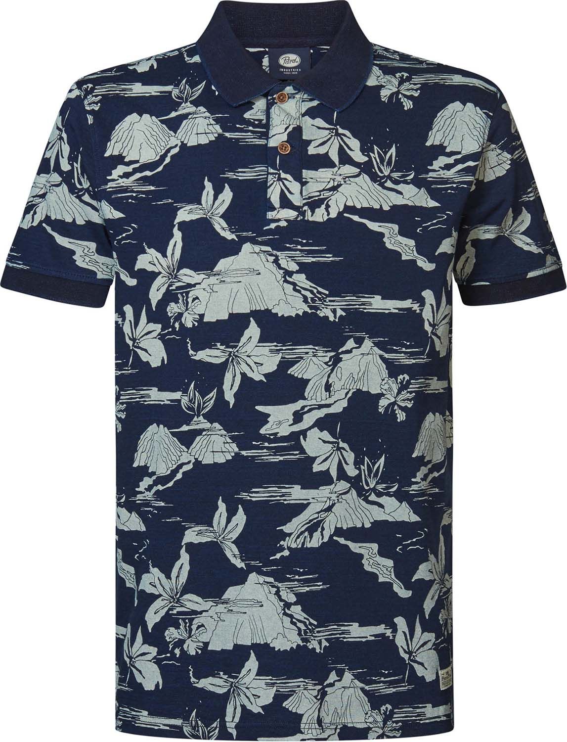 Petrol Men Polo Short Sleeve Blauw
