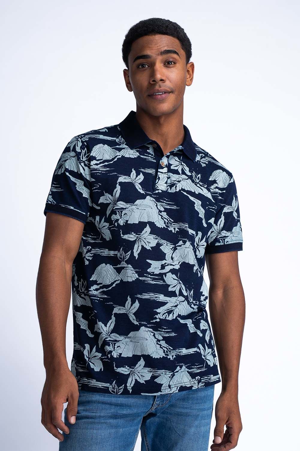 Petrol Men Polo Short Sleeve Blauw