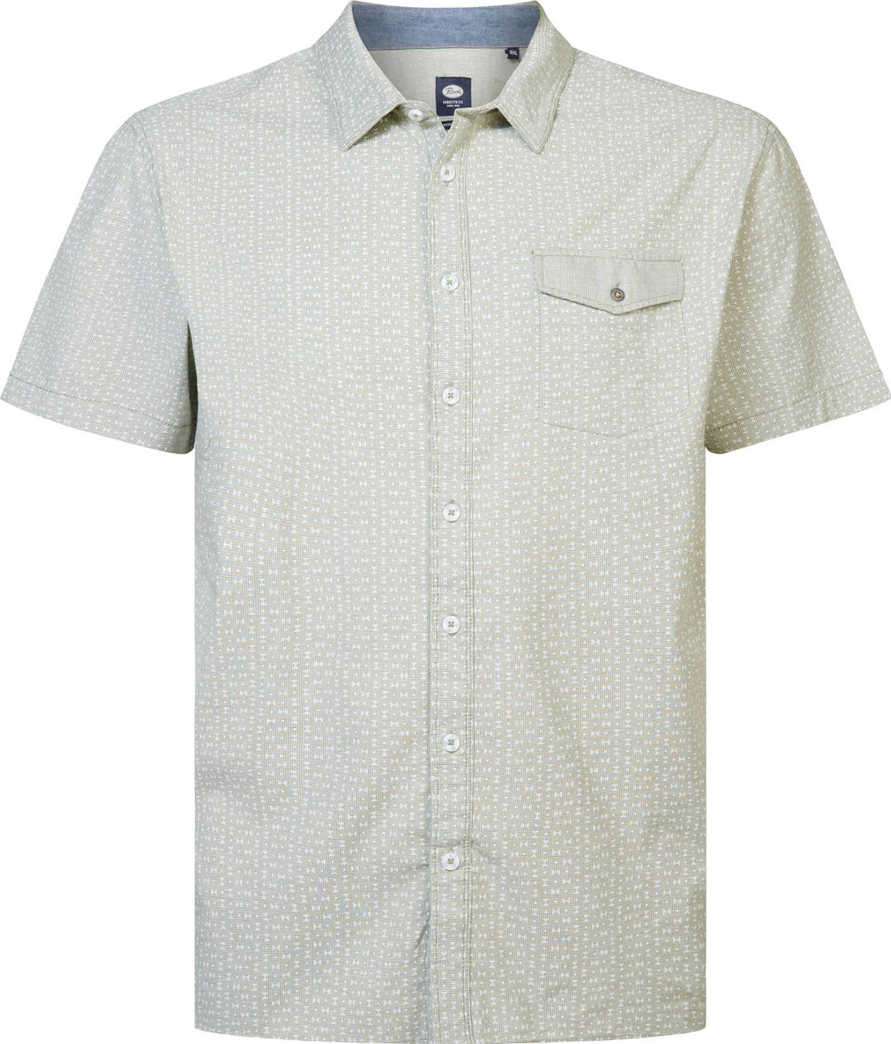 Petrol Overhemd Short Sleeve AOP Groen