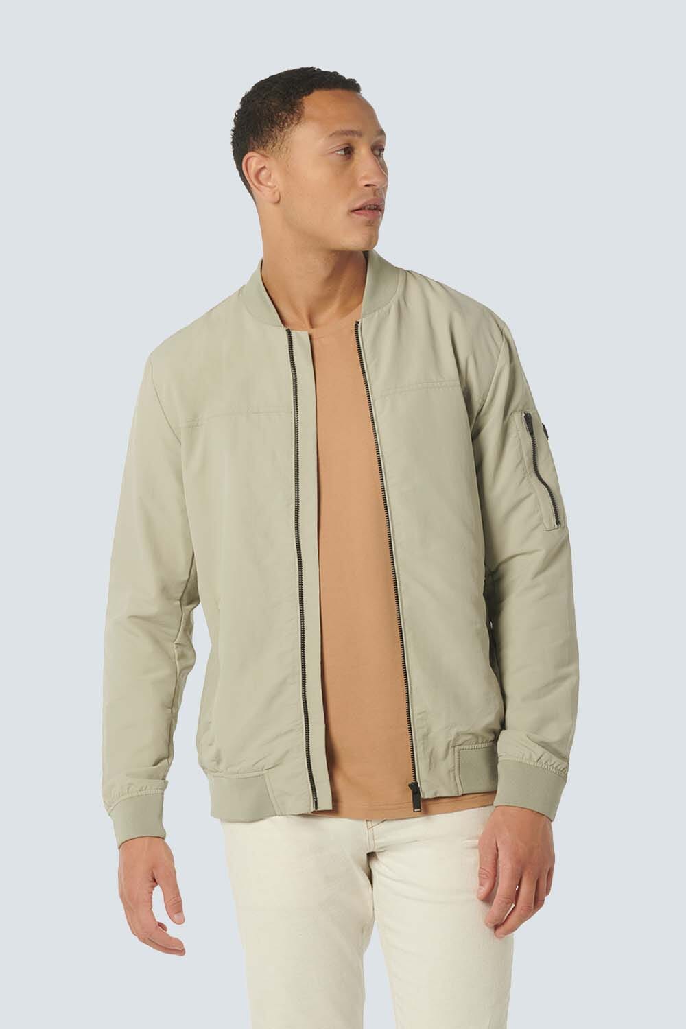 No Excess Bomberjack Short Fit Grijs