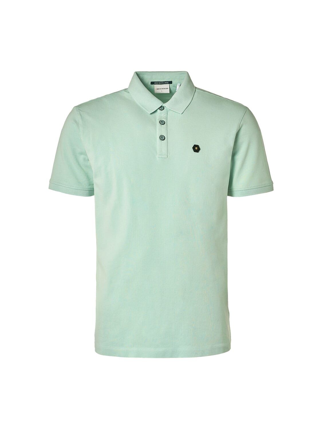 Polo Pique Garment Dyed Blauw