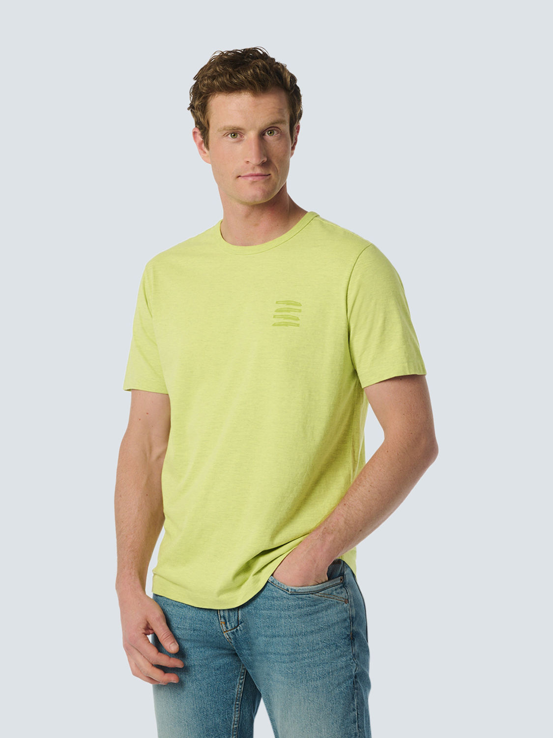 No Excess T-Shirt Crewneck Placed Prints Garm Lime