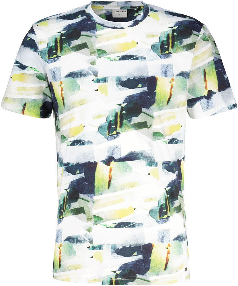 No Excess T-Shirt Crewneck Allover Printed Wit