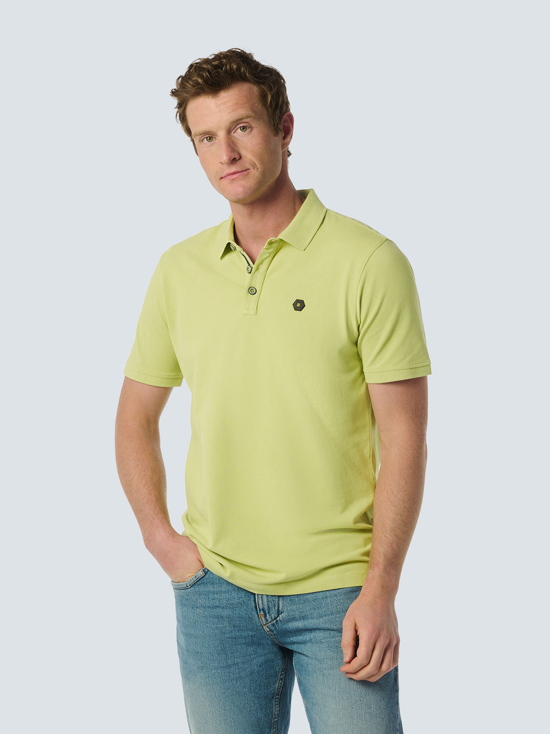 No Excess Polo Pique Garment Dyed Lime