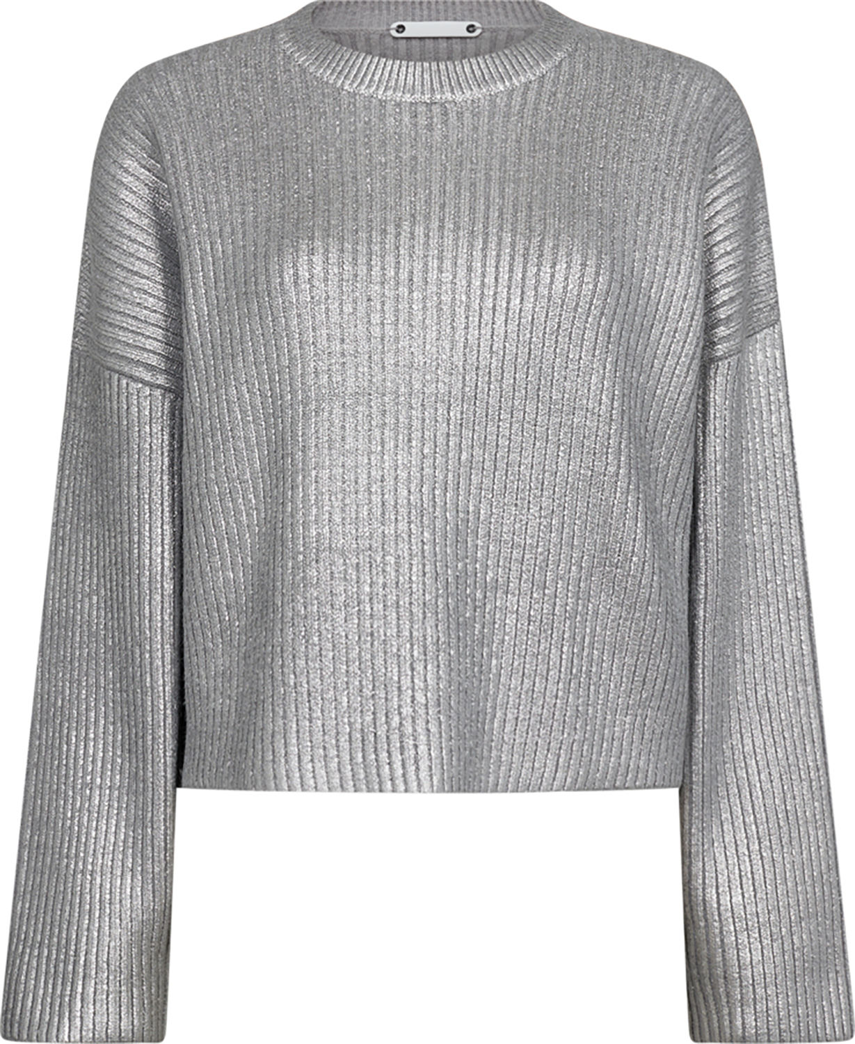 Co'couture row foil crop knit Grijs