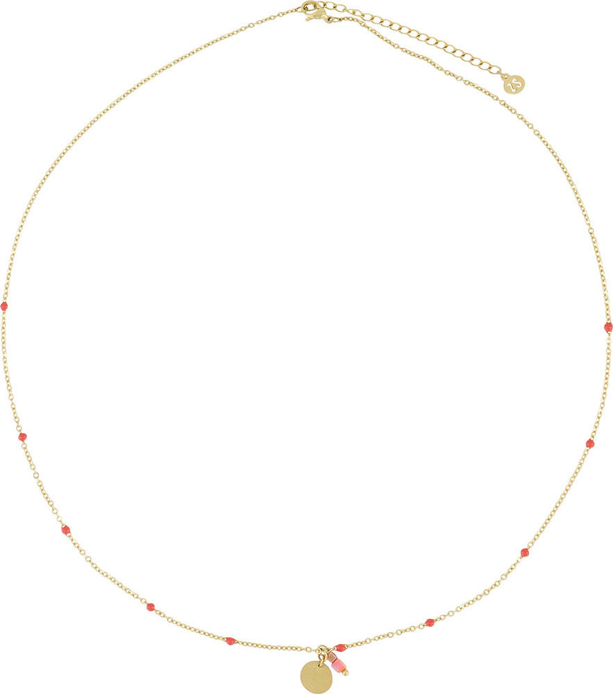 Zusss Ketting met bedel en kraaltjes Goud