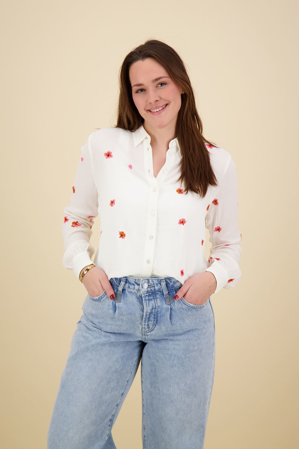 Fabienne Chapot Blouse Lot Embro  Wit