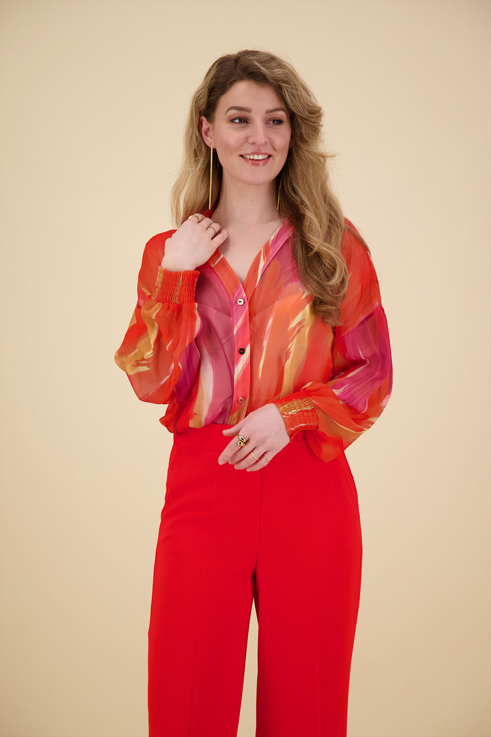 Label Dot Blouse Abba Multi