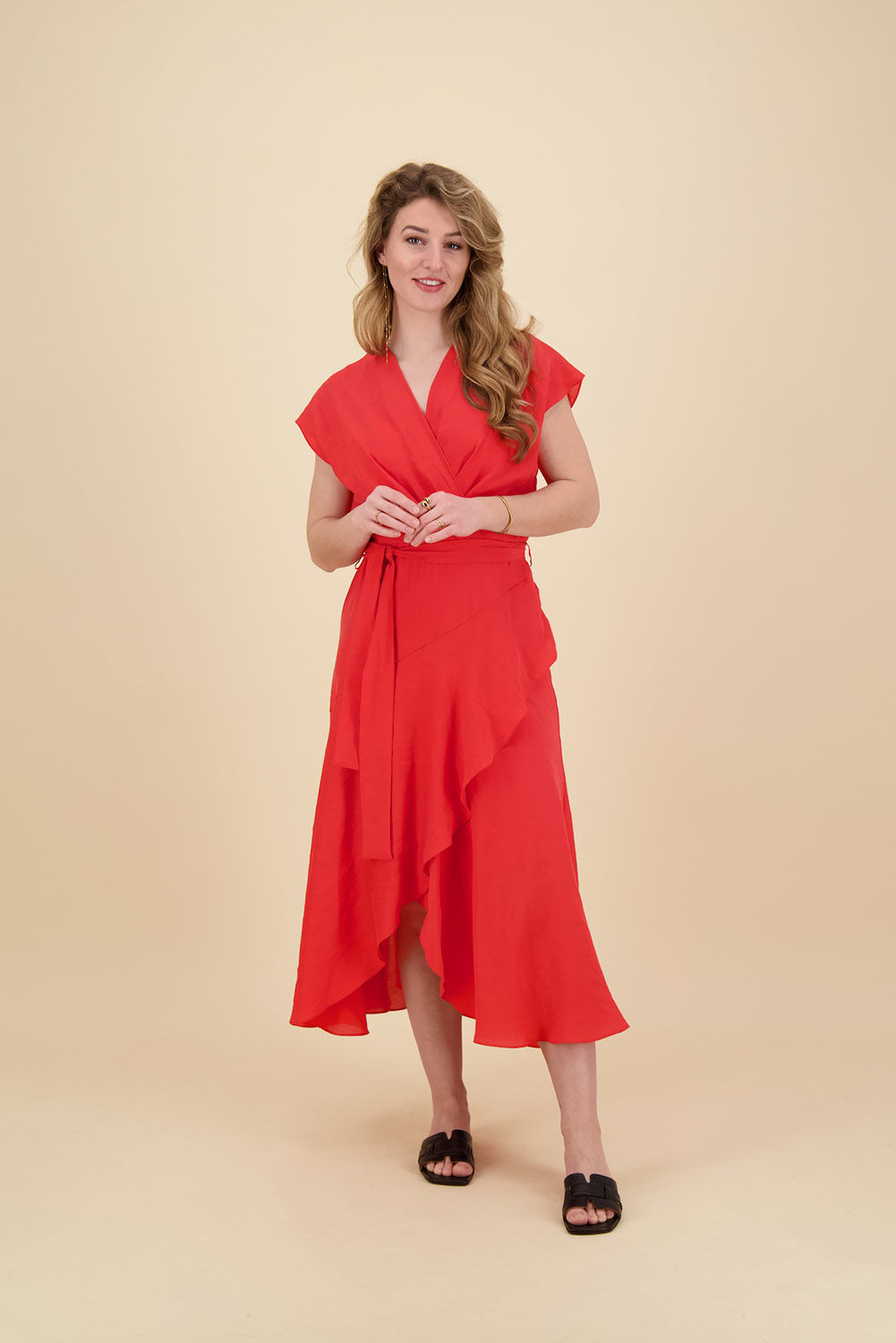 Label Dot Jurk Lente Rood