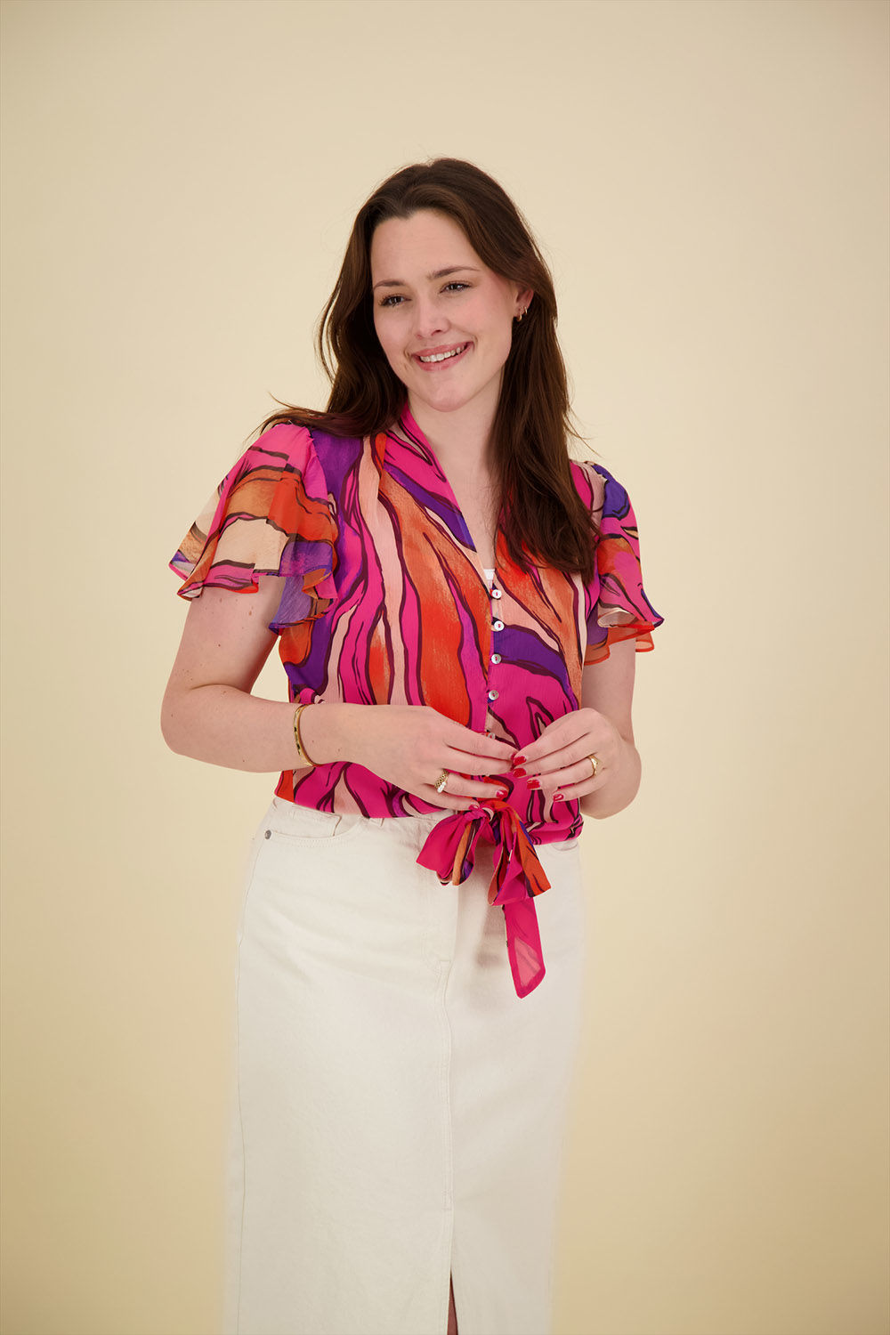 Label Dot Blouse Armin Roze
