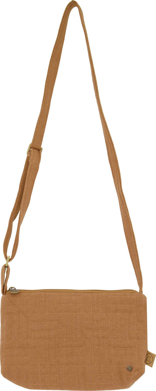 Zusss Schoudertasje met sticksels Camel