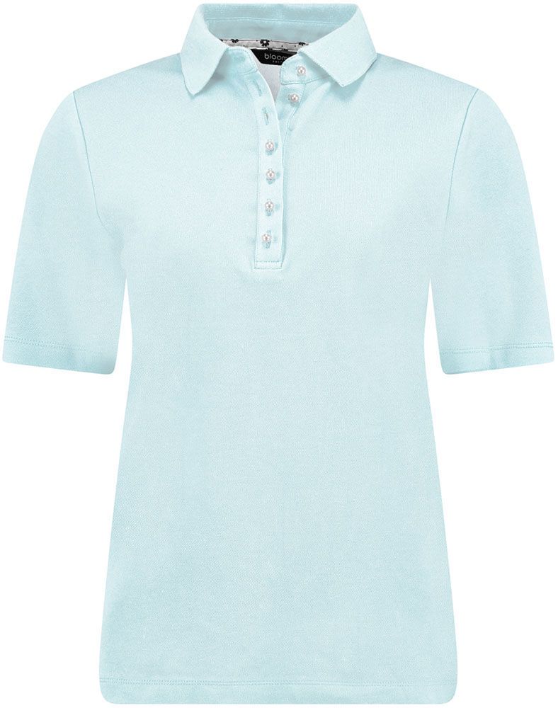 polo shirt pearl buttons Blauw