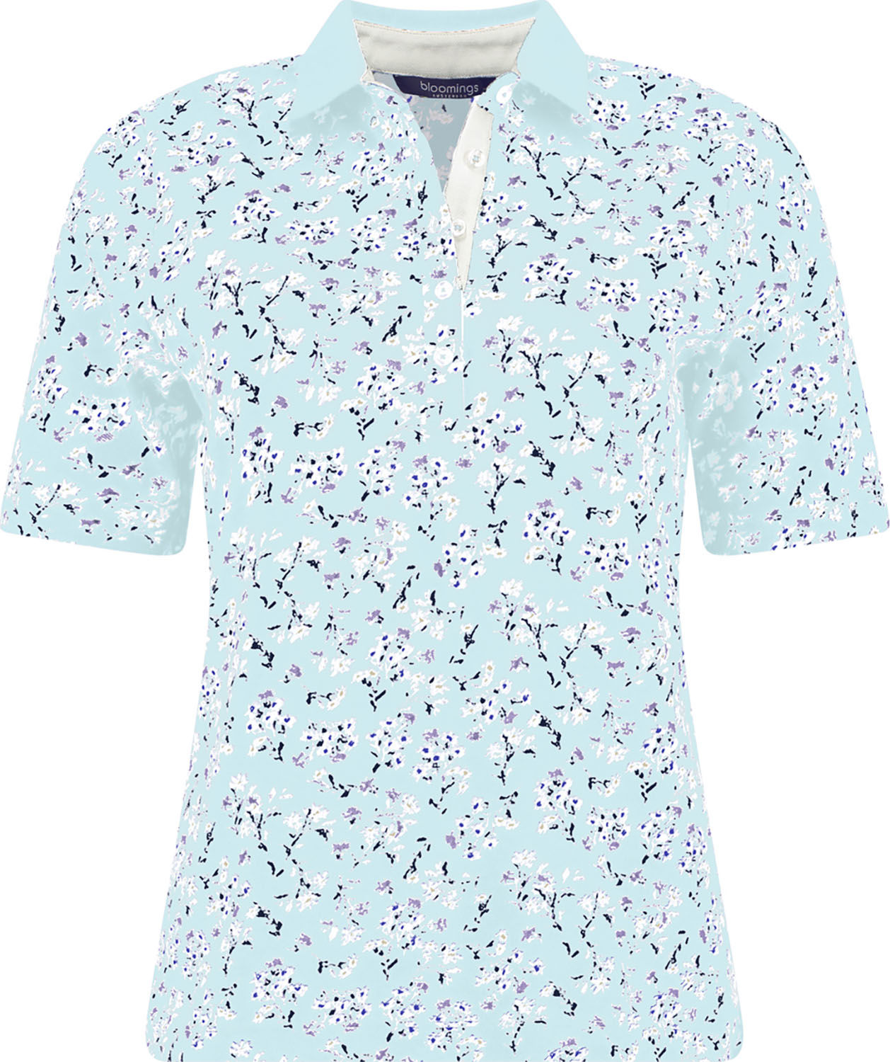 Bloomings polo shirt printed Blauw