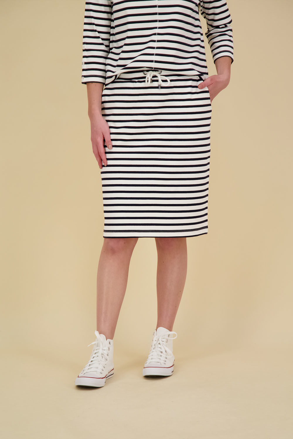 Bloomings skirt stripe Blauw