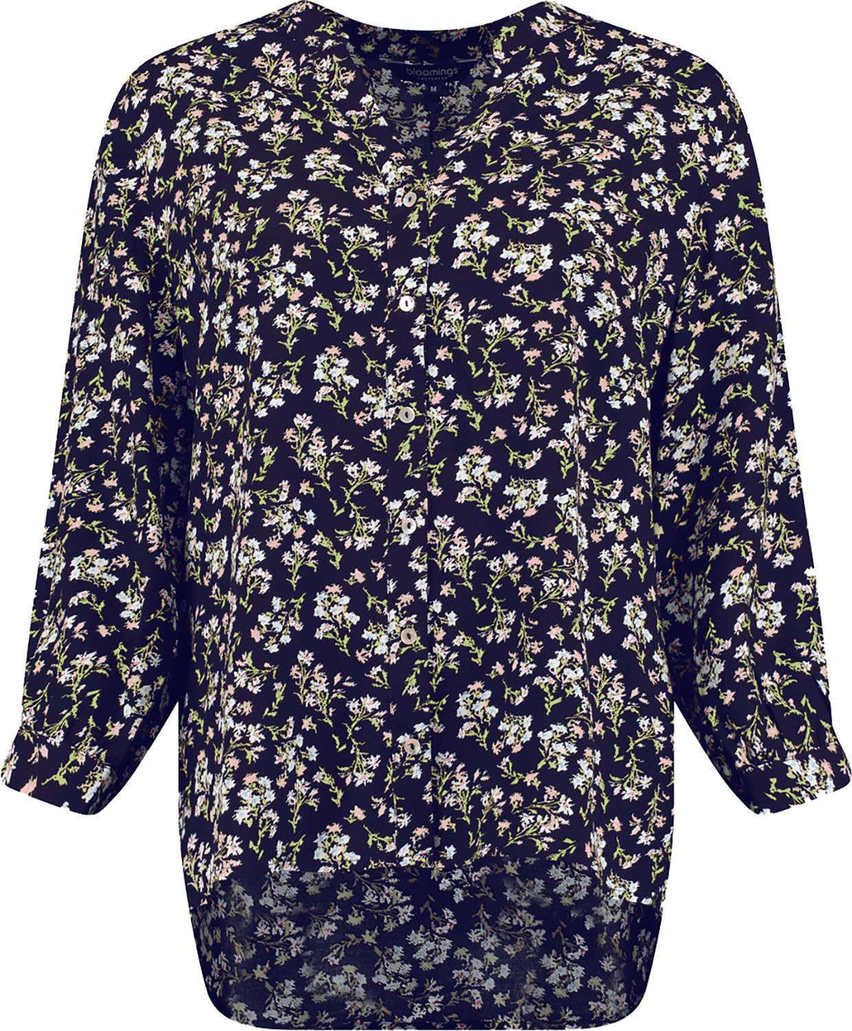 Bloomings blouse woven printed Blauw
