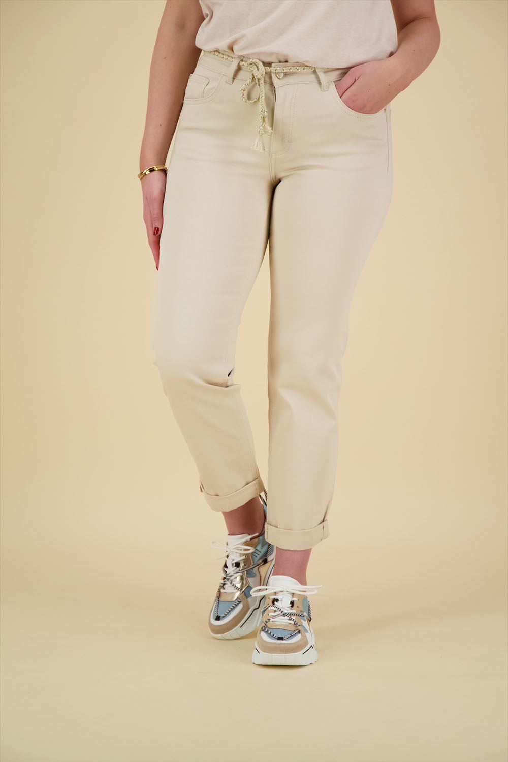 Para Mi Jeans Bobbie Color Beige