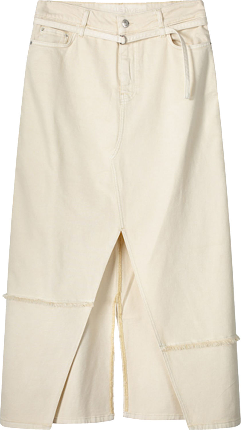 Summum Denim skirt comfi cotton twill Wit