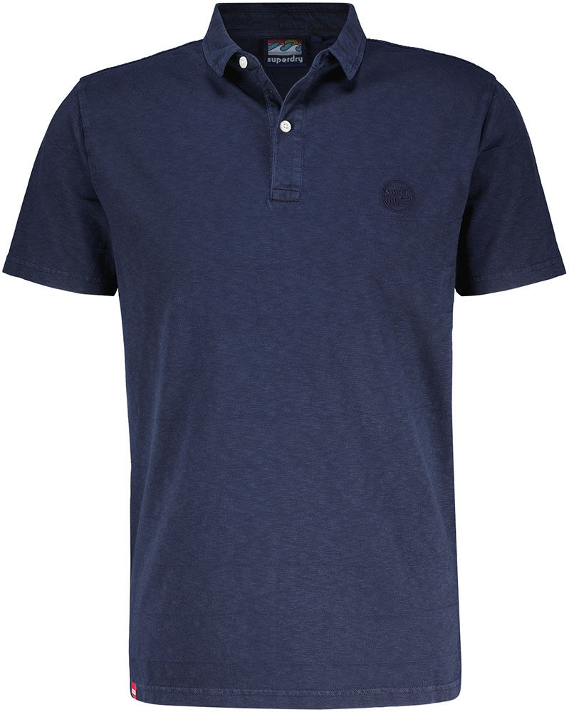 Polo textured jersey Blauw