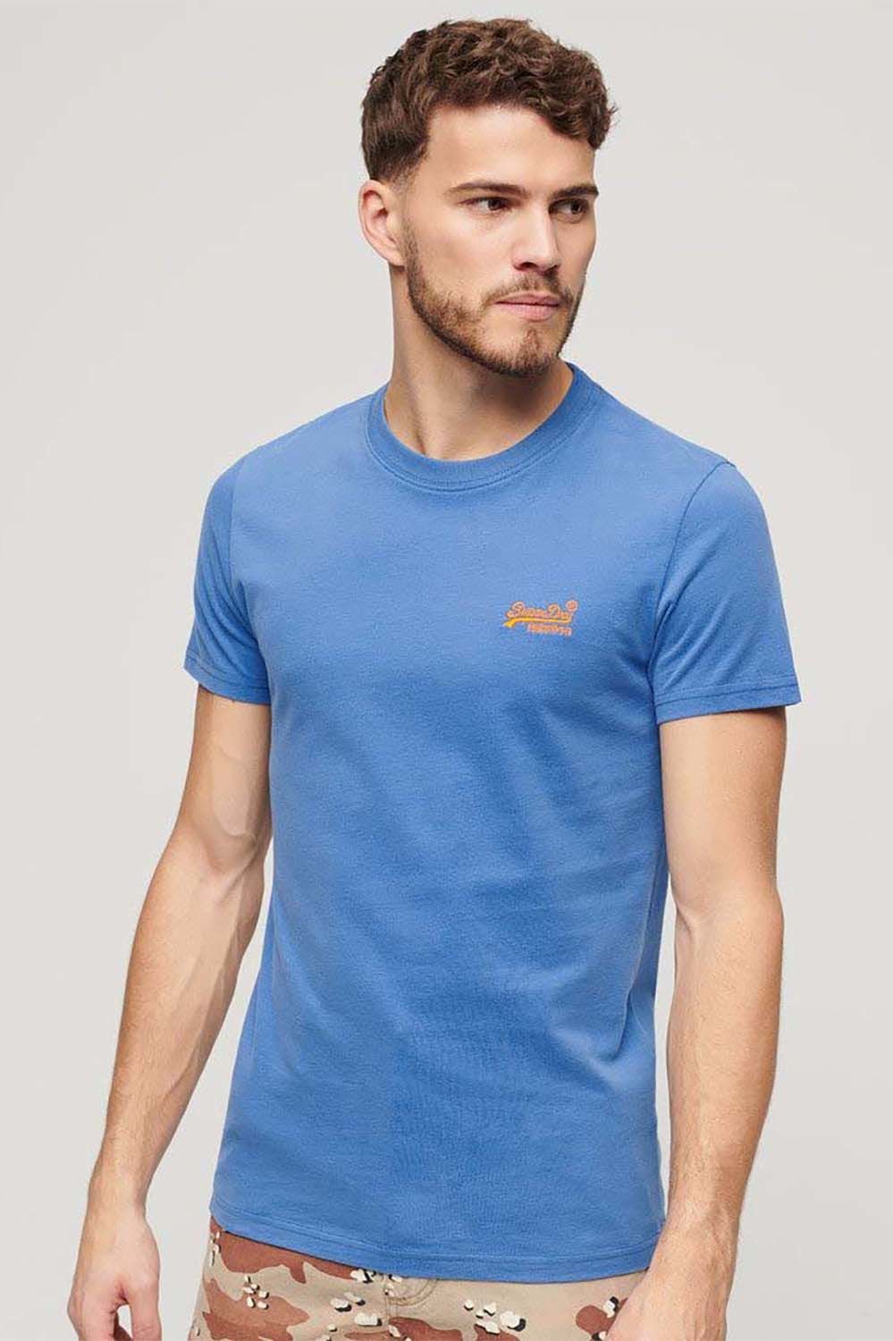 Superdry organic cotton essential logo t'shirt vj Blauw