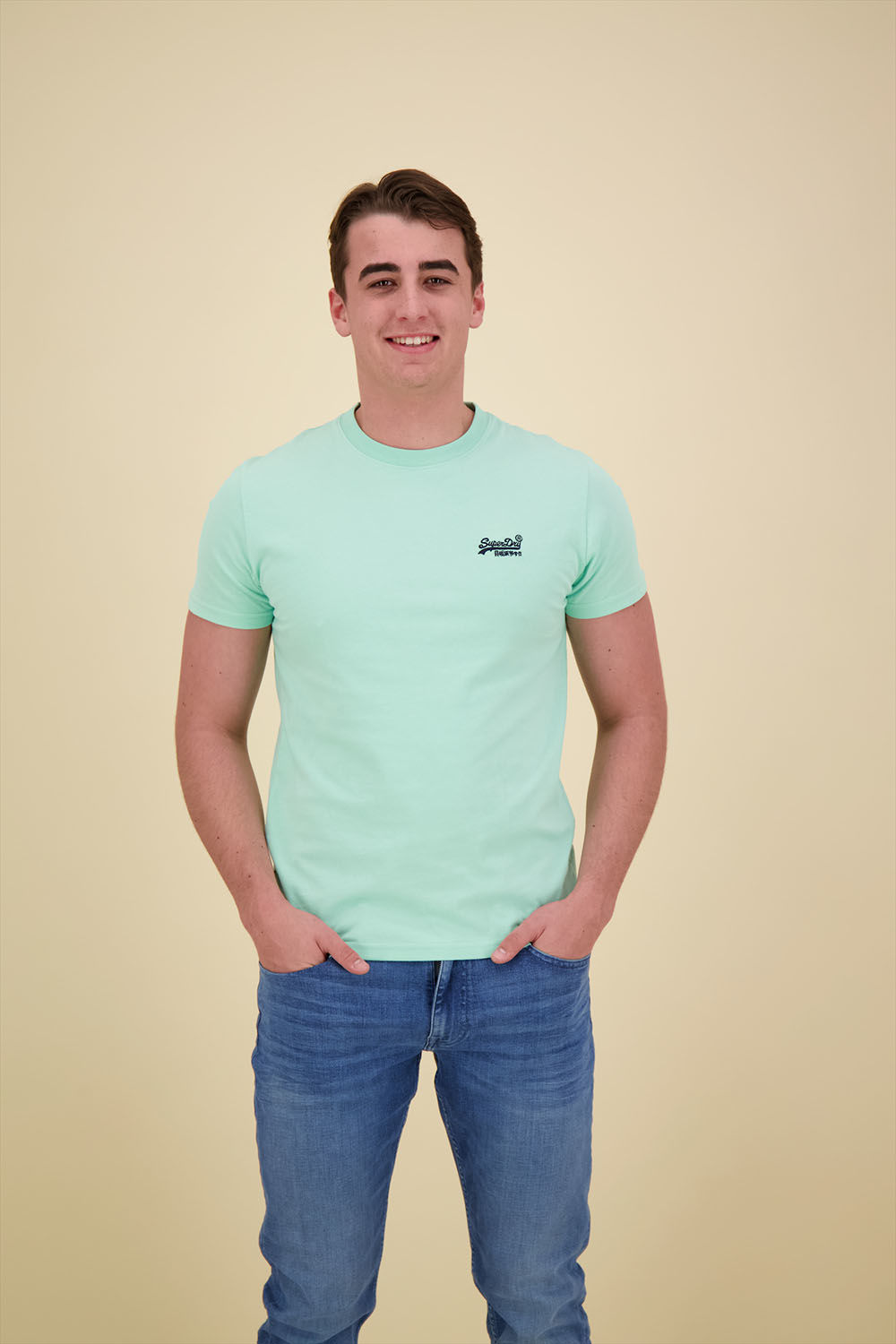 Superdry organic cotton essential logo t'shirt vj Groen