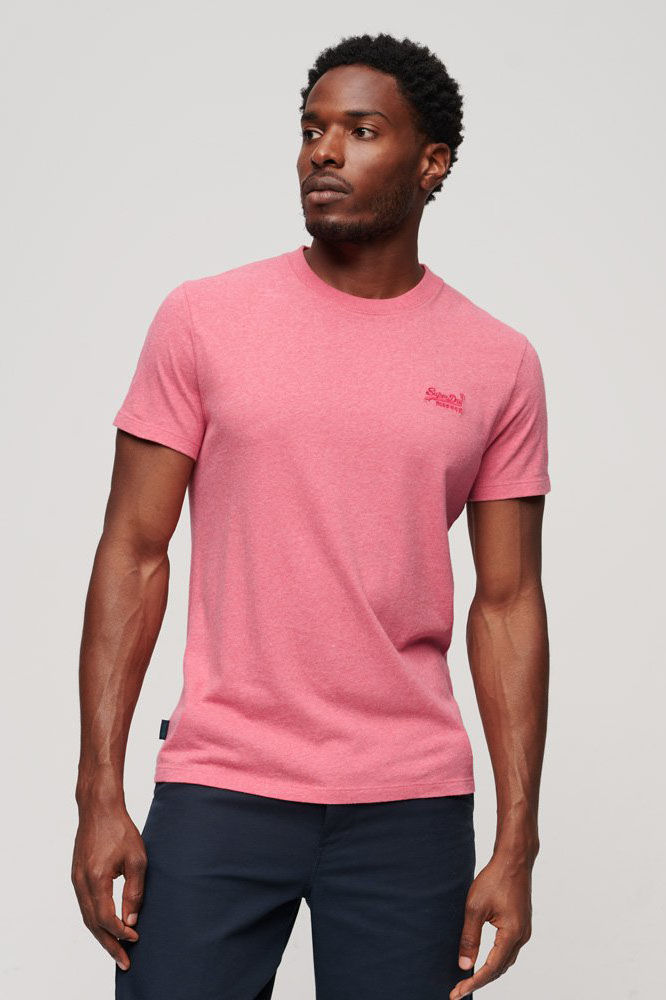 Superdry organic cotton essential logo t'shirt vj Roze