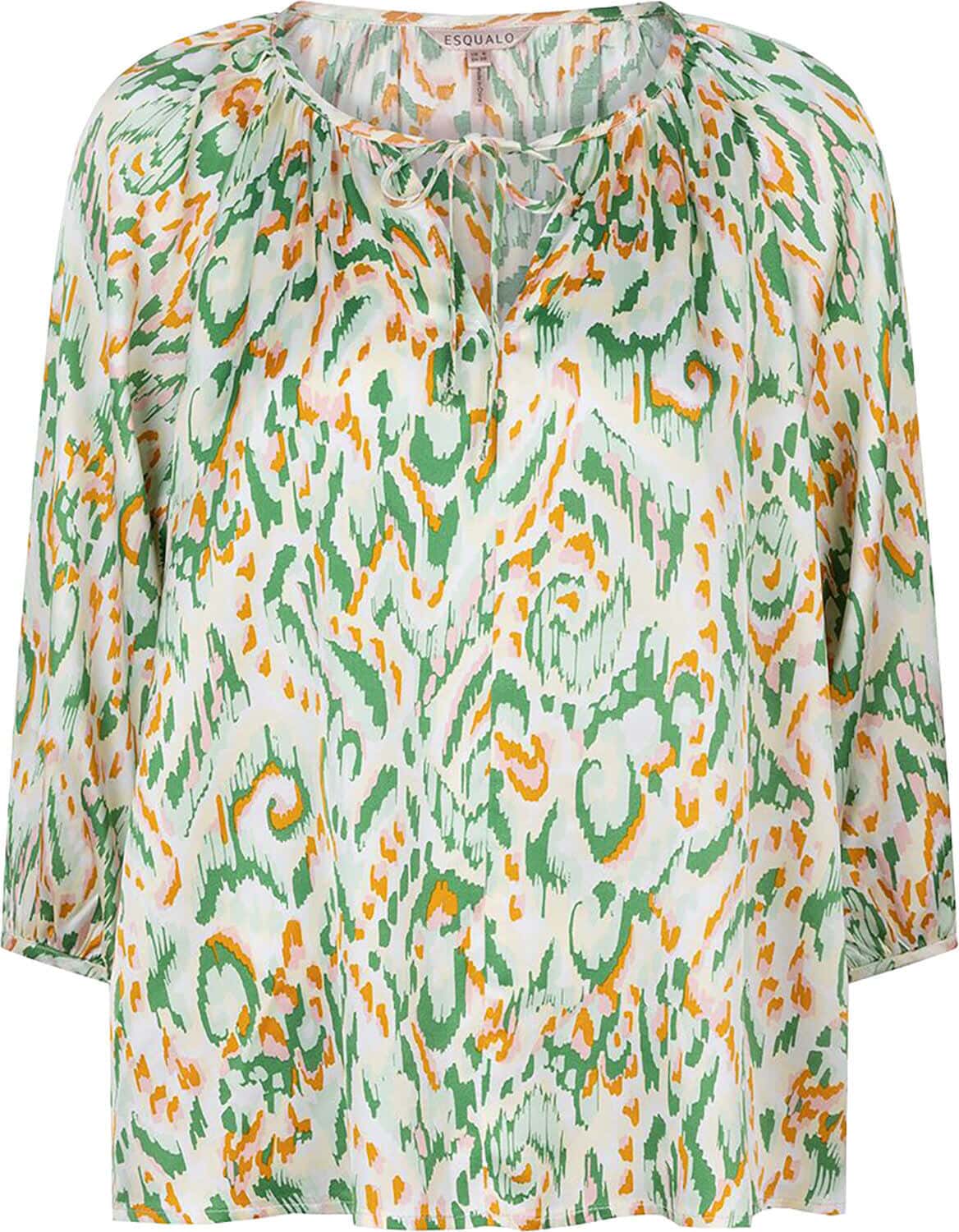 Esqualo Blouse raglan Pastel Ethnic print Multi