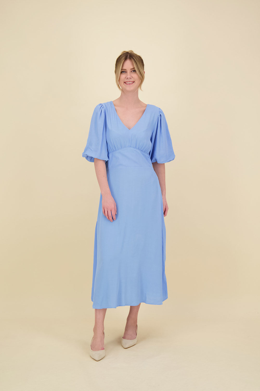 Pom Amsterdam Jurk Mediterranean Blue Blauw