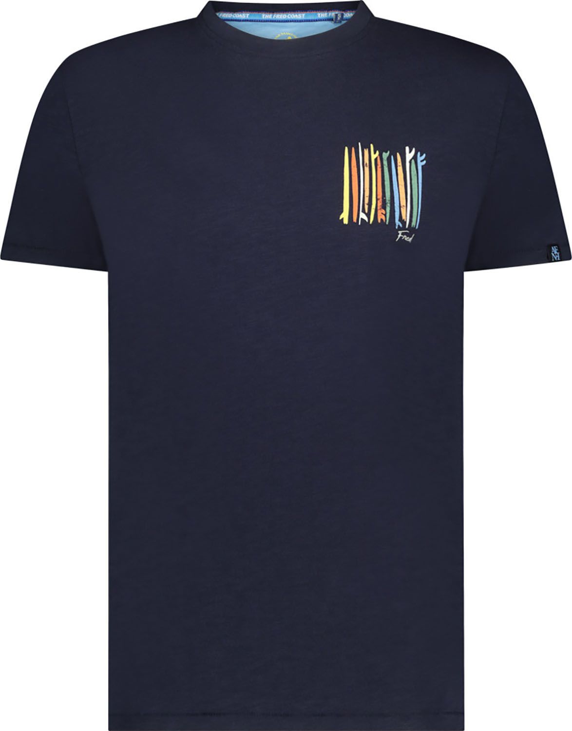 t shirt wave Blauw