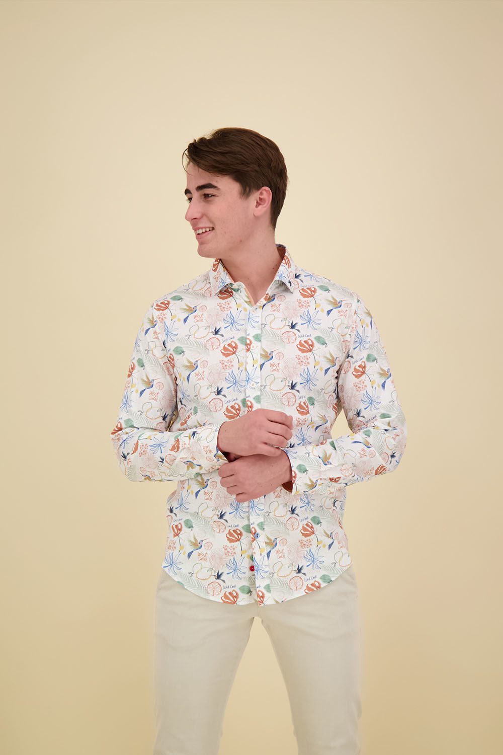A Fish Named Fred shirt hummingbird Oranje
