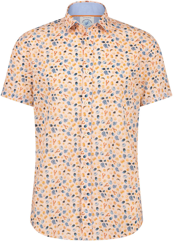 A Fish Named Fred shirt ss lobster Oranje