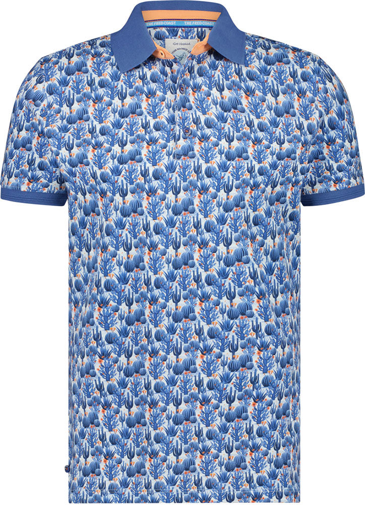 A Fish Named Fred Polo cactus Blauw